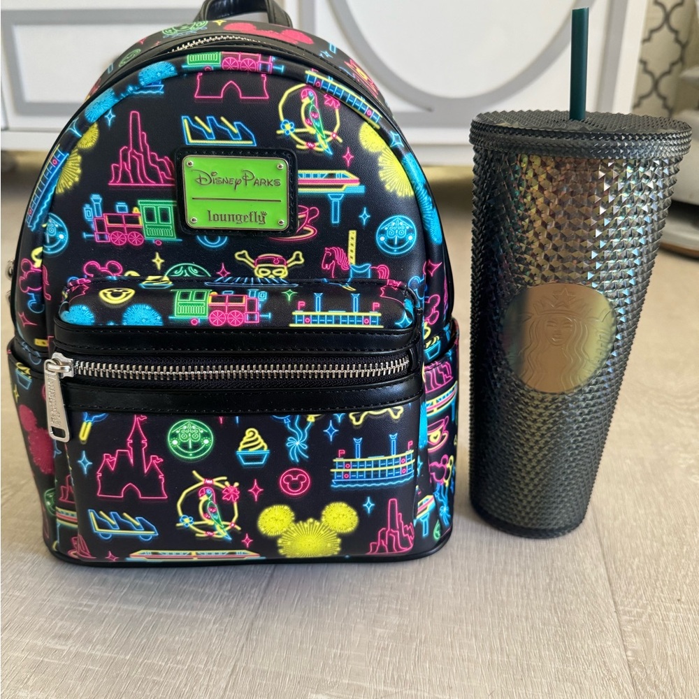 Loungefly Disney Parks Neon mini backpack NEW